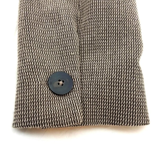 Armani Collezioni Wool Tweed Padded Shoulder Blazer Italy Authentic Womens 12 - Picture 8 of 8